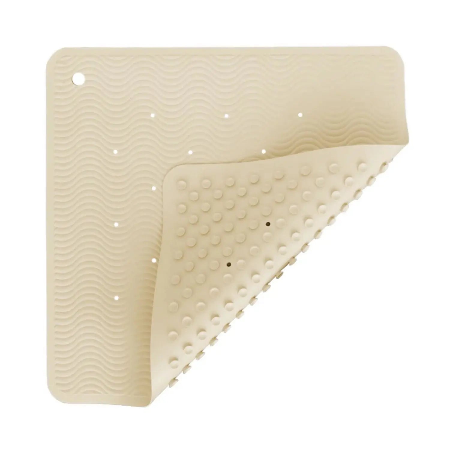Tapis de bain en caoutchouc Hevea carré 52x52cm - Sable