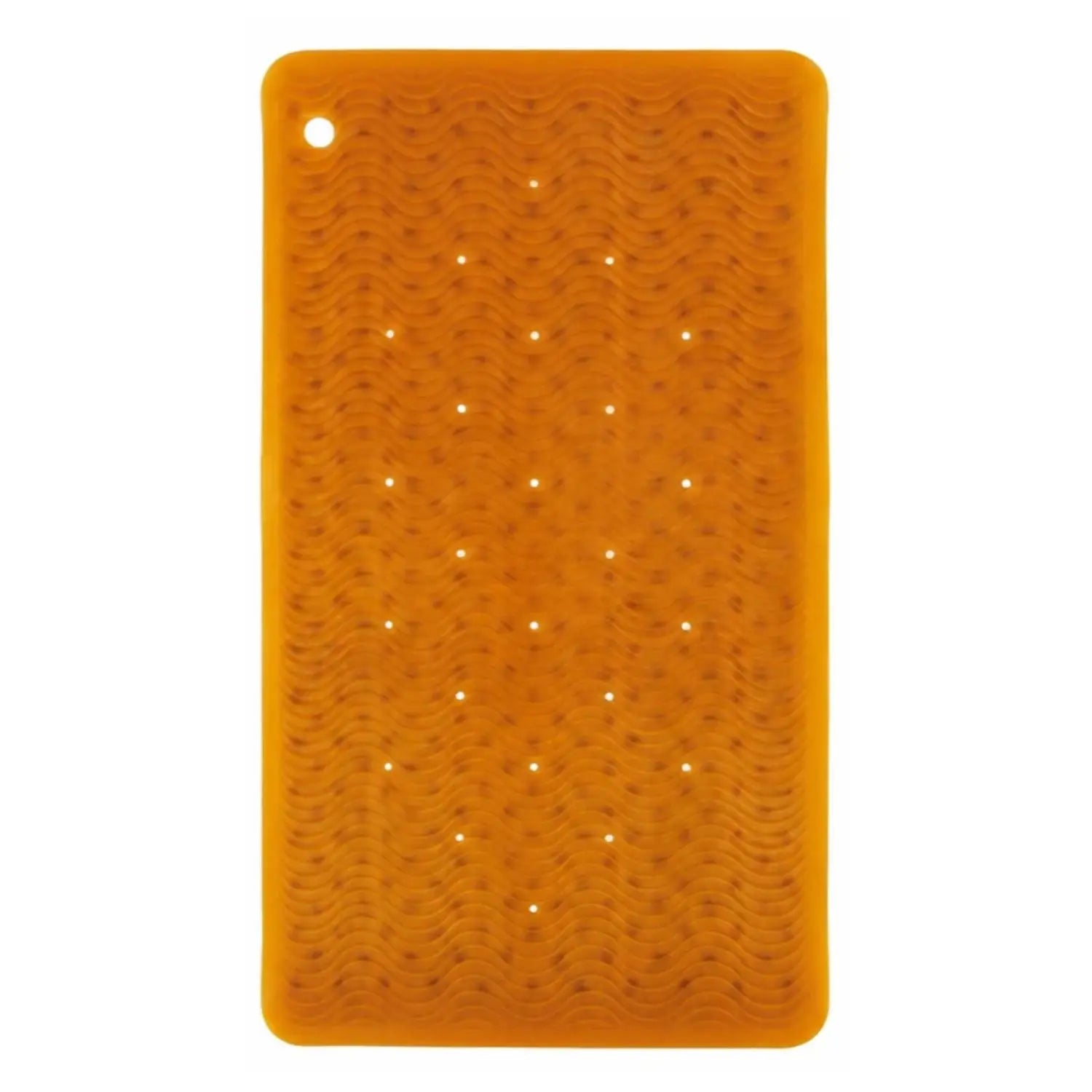Tapis de bain en caoutchouc Hevea 69x39cm Wave - Naturel