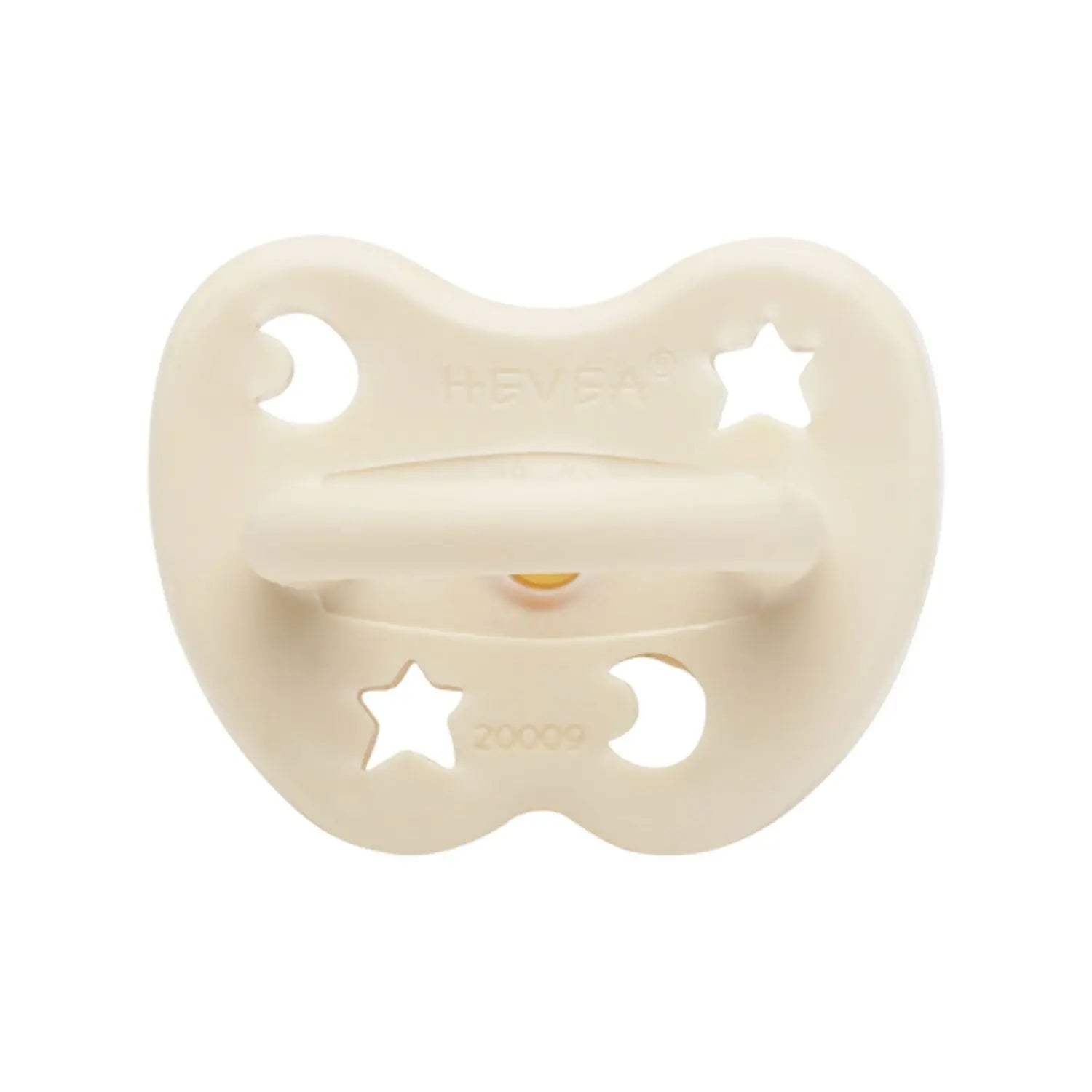 Tétine en caoutchouc naturel Hévéa - lune et étoile fond blanc 3/36mois
