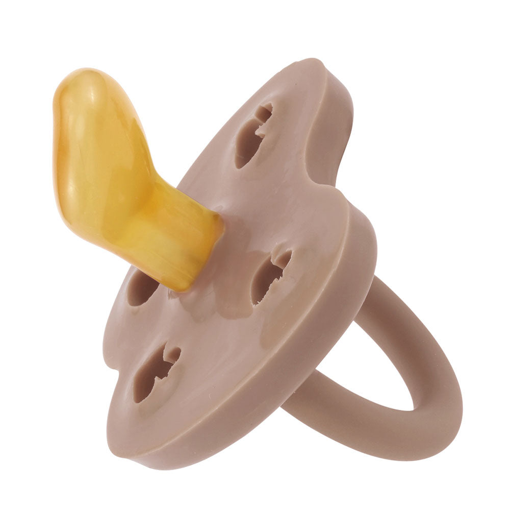 2 tétines en caoutchouc naturel Hévéa - Sand et Tan beige 3/36 mois, modèle physiologique
