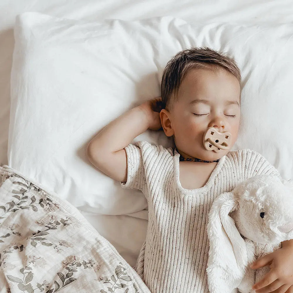 2 tétines en caoutchouc naturel Hévéa - Sand et Tan beige 3/36 mois