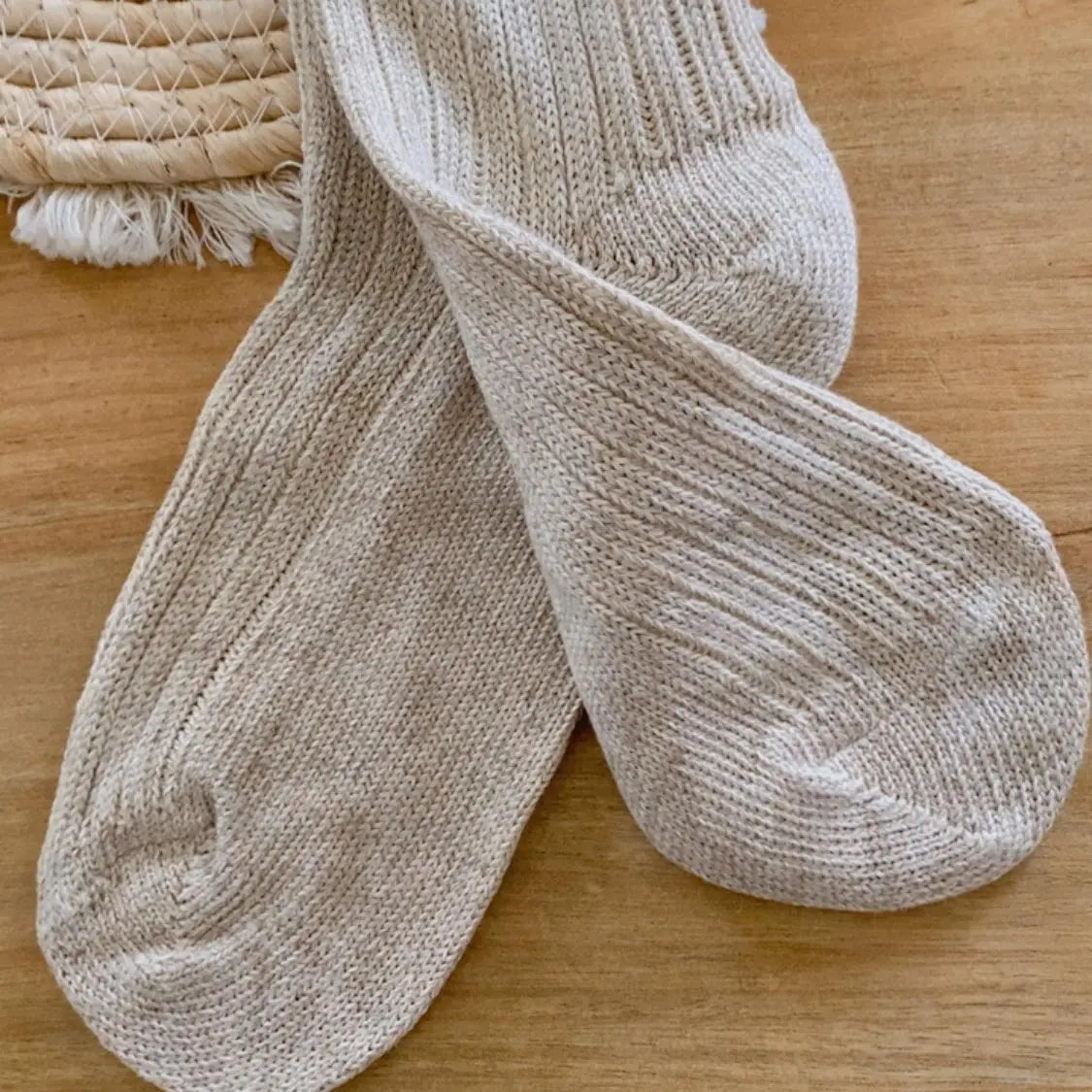 Chaussettes adultes Coton et lin bio Hirsch Natur