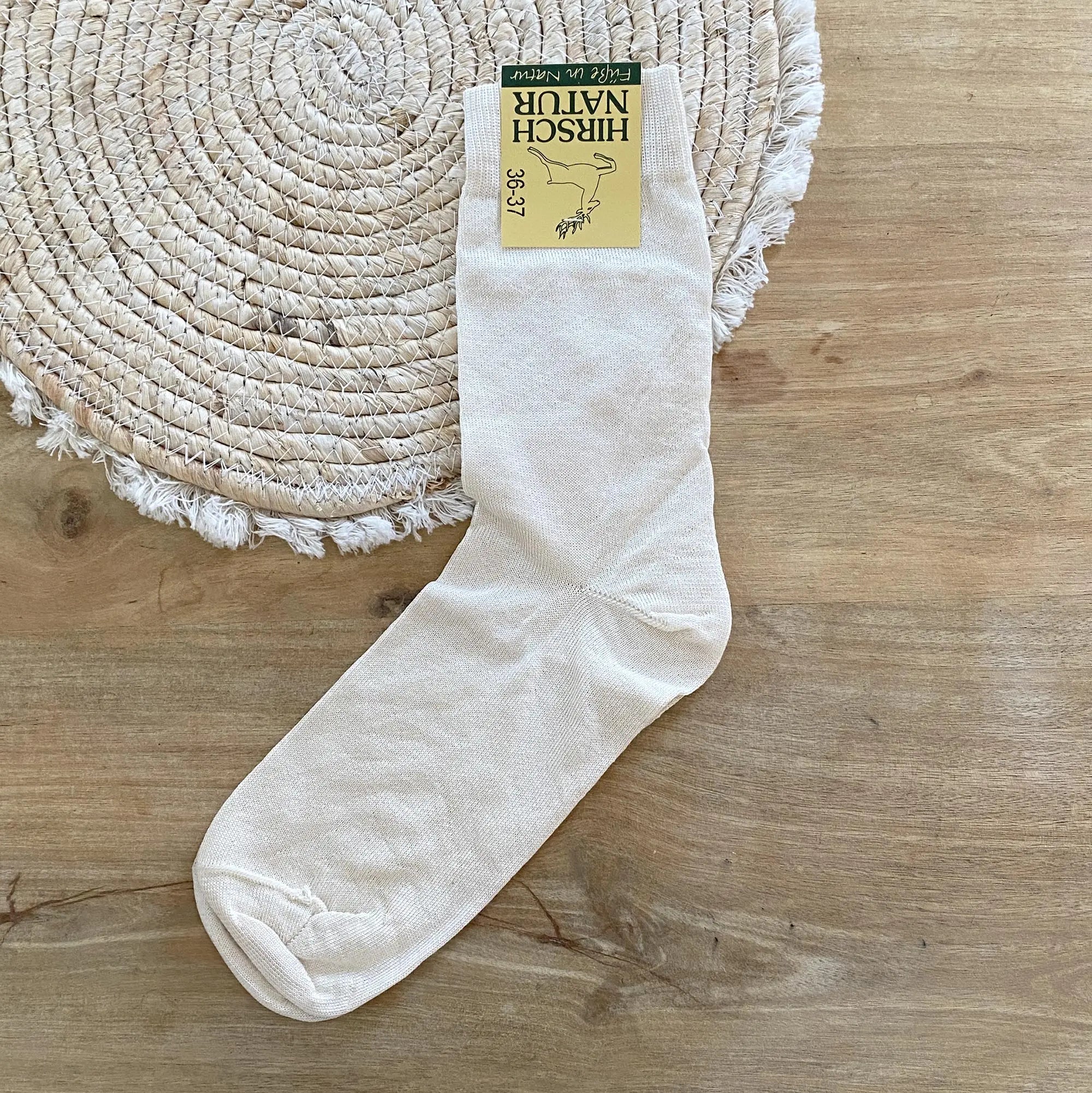 Chaussettes femme 100% soie naturelle Hirsch Natur