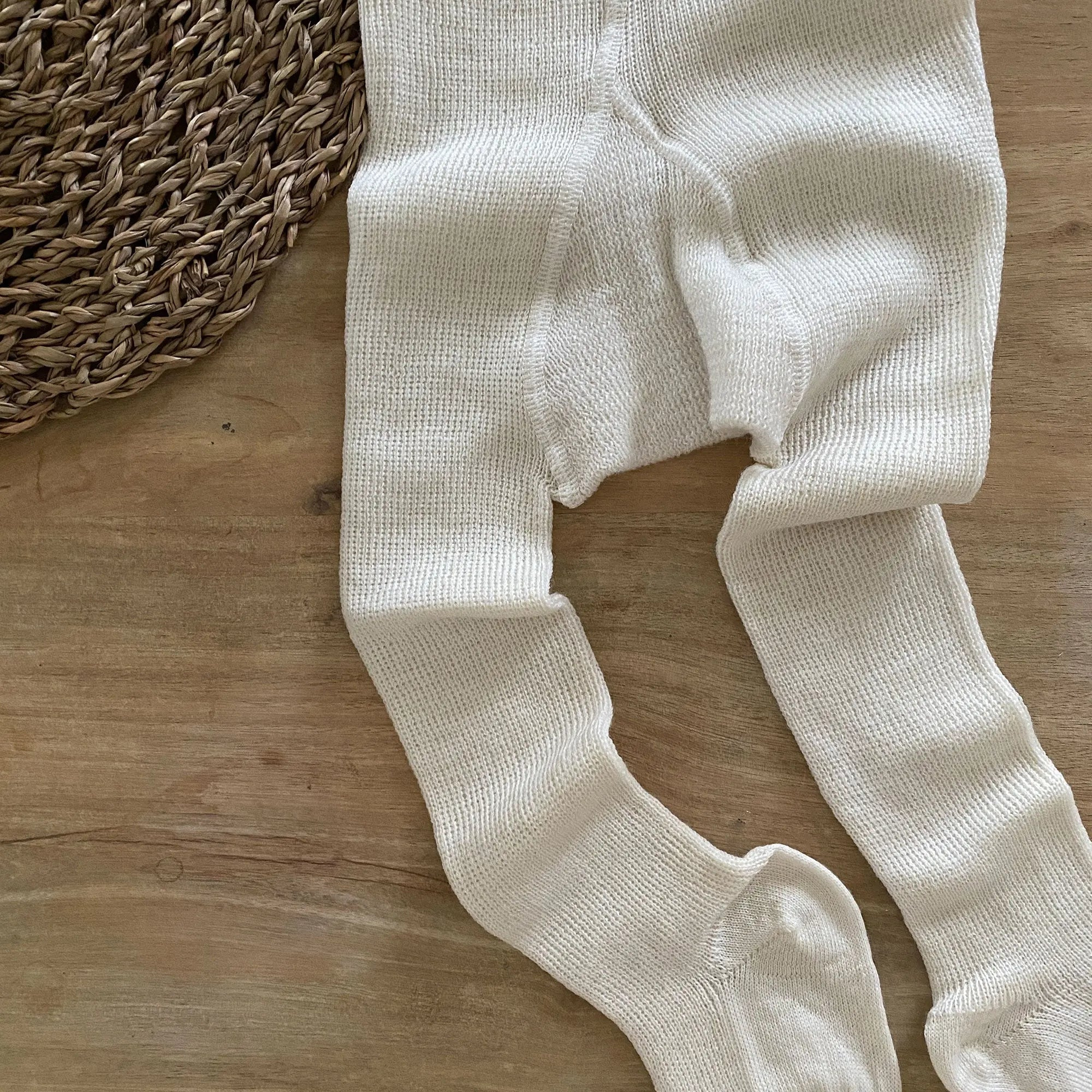 Collant en laine mérinos bio Hirsch Natur – Naturel