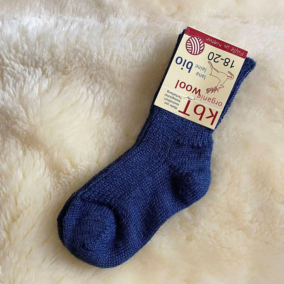Chaussettes en pure laine pour enfants Hirsch Natur - Lilinappy