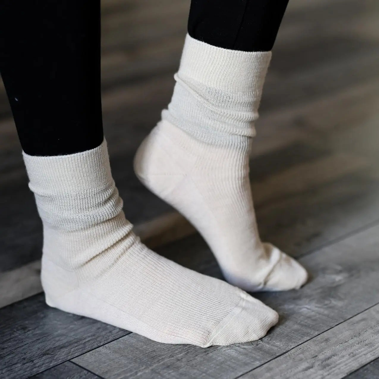 Chaussettes fines en laine Hirsch Natur Adulte