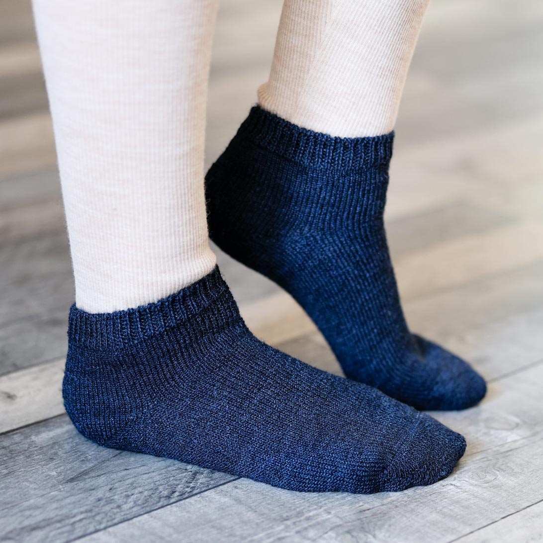 Chaussettes adulte laine et soie EliaYoga Hirsch Natur