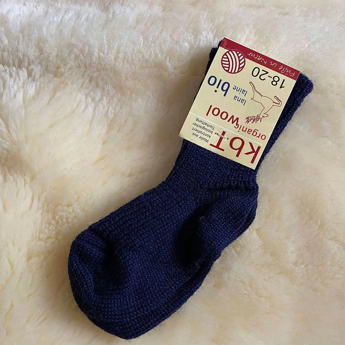 Chaussettes en pure laine pour enfants Hirsch Natur - Lilinappy