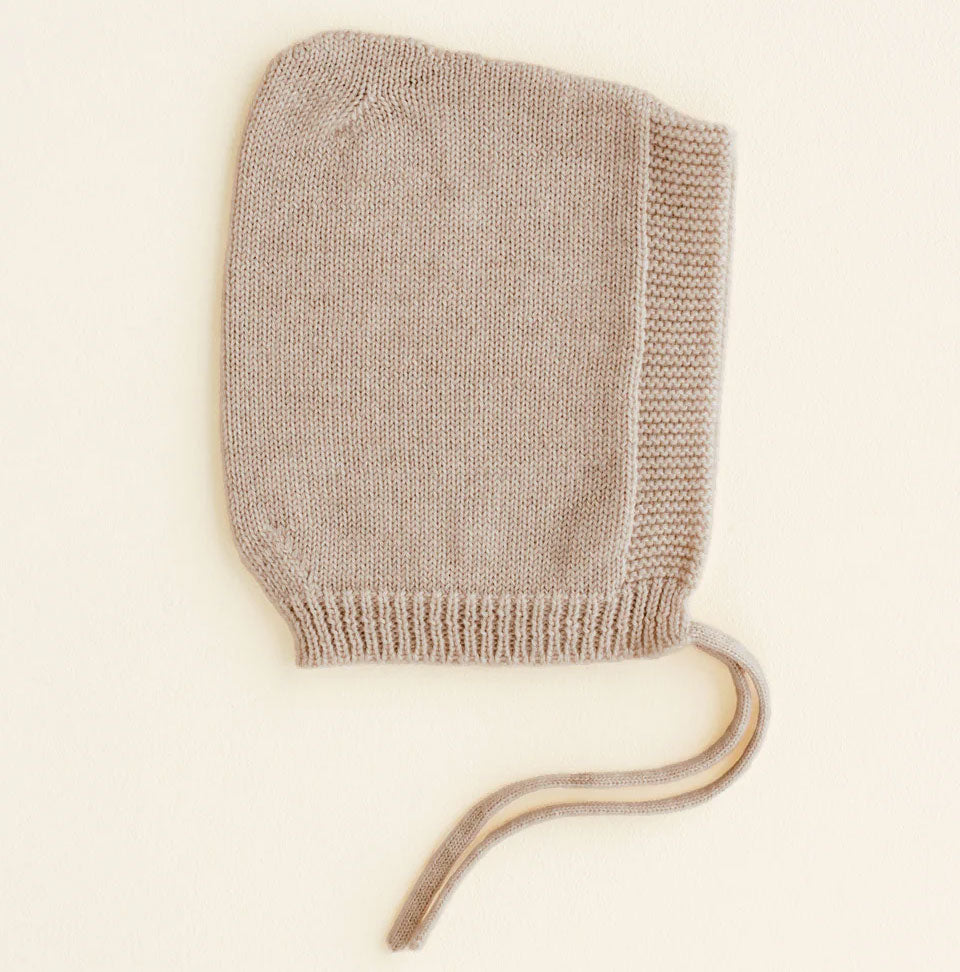 Bonnet en laine naissance HVID - Sable