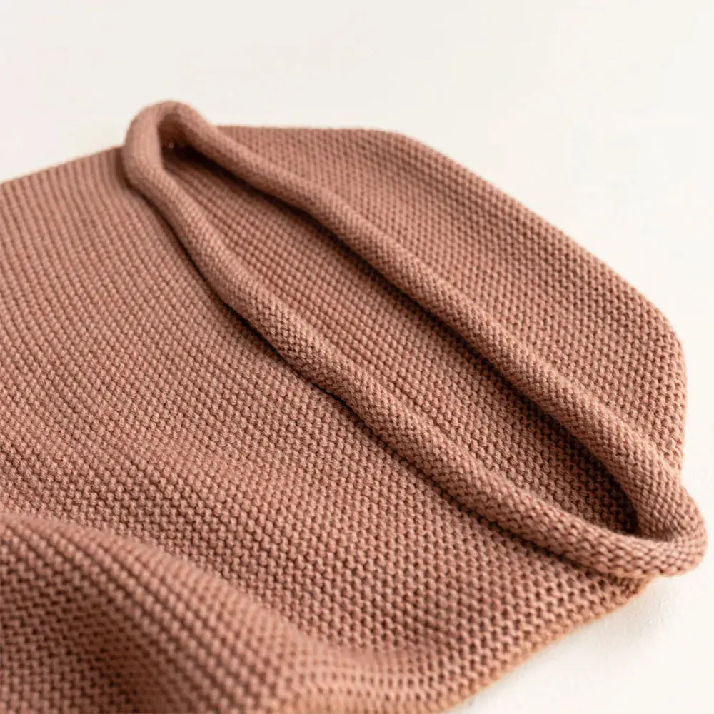 Cocon d'emmaillotage en laine mérinos HVID - Terracotta