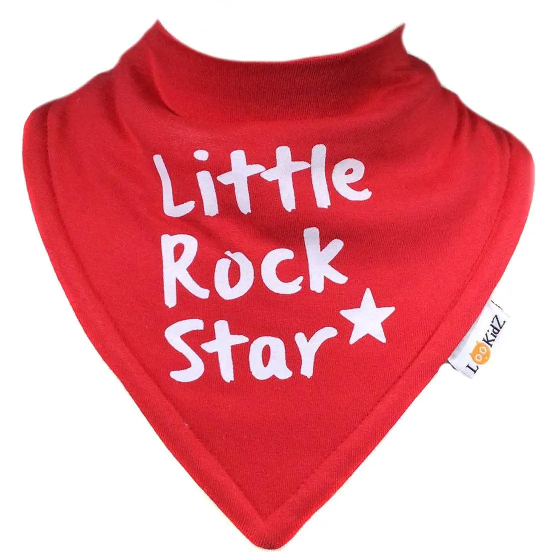 Bavoir bandana Lookidz Little Rock Star rouge