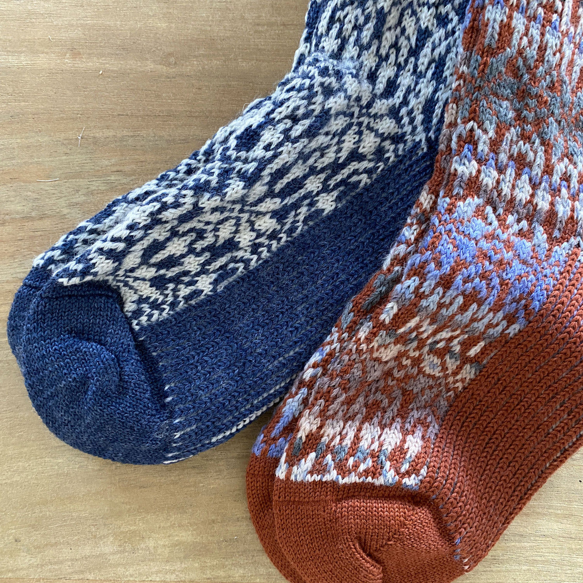 Chaussettes norvégiennes épaisses en laine Hirsch Natur Adulte