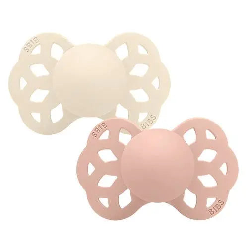 Lot de 2 tétines Infinity anatomique Bibs - Blush/ivoire - Lilinappy