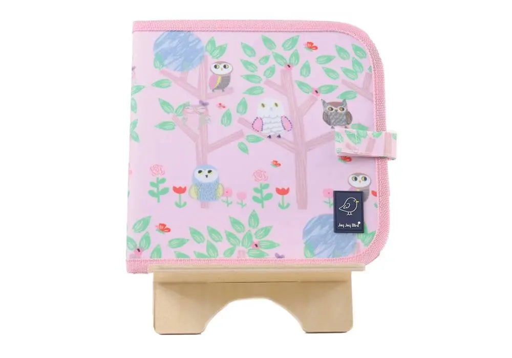Carnet à dessins & 4 craies Jaq Jaq Bird Owls