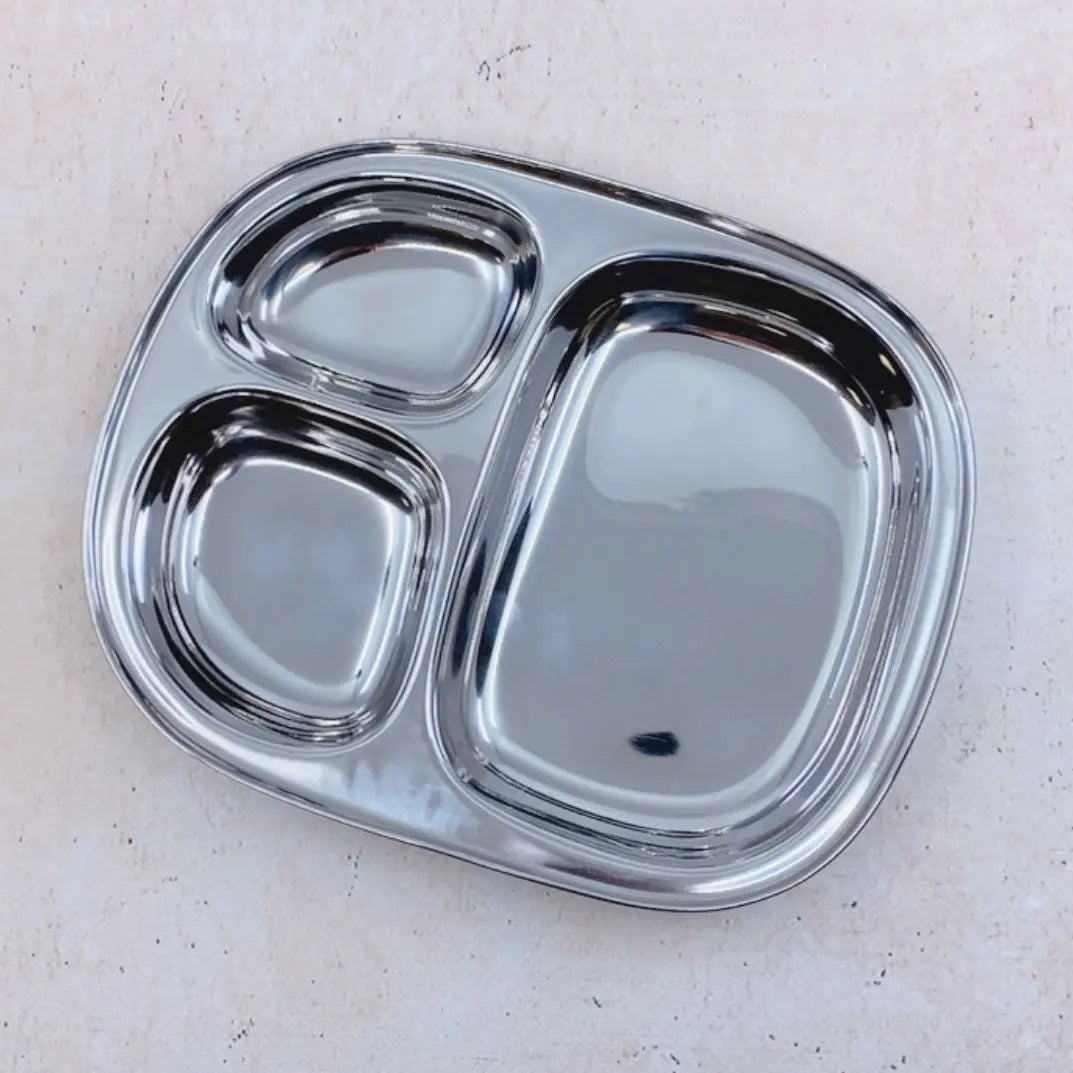 Plateau repas enfant inox 3 compartiments Joli Monde