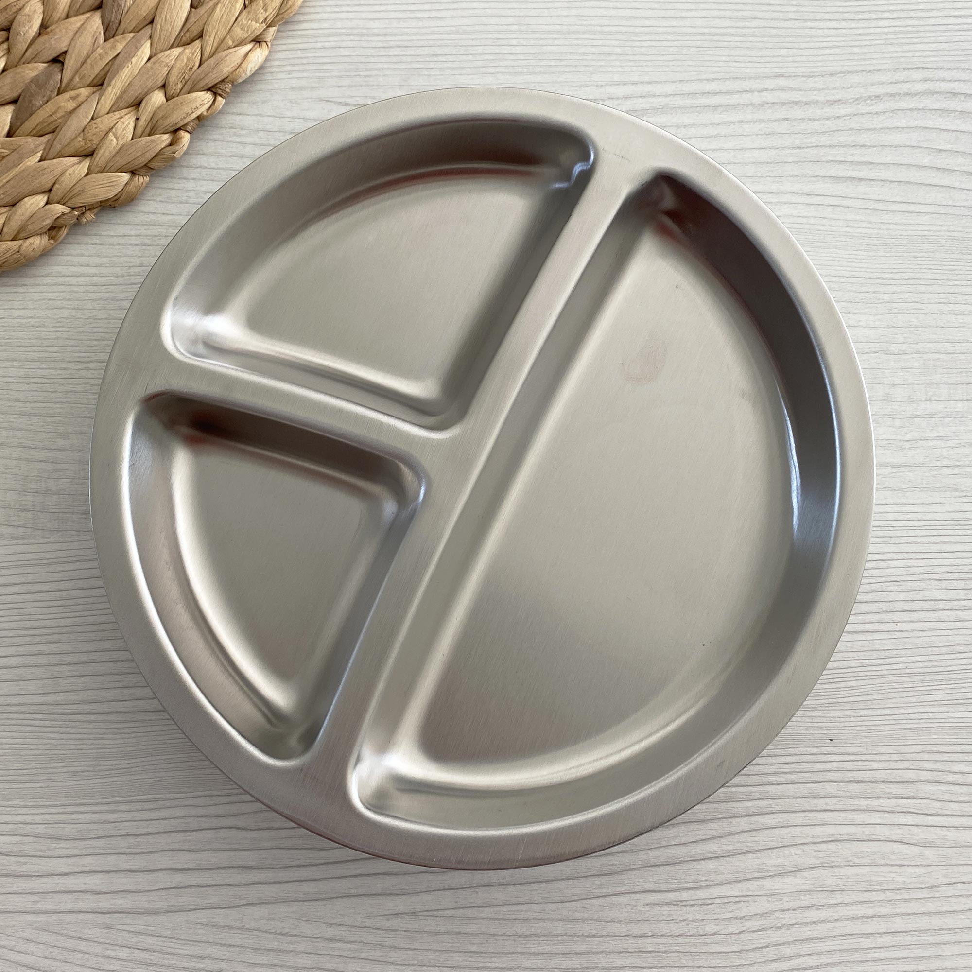 Assiette bébé inox à ventouse 3 compartiments Joli Monde