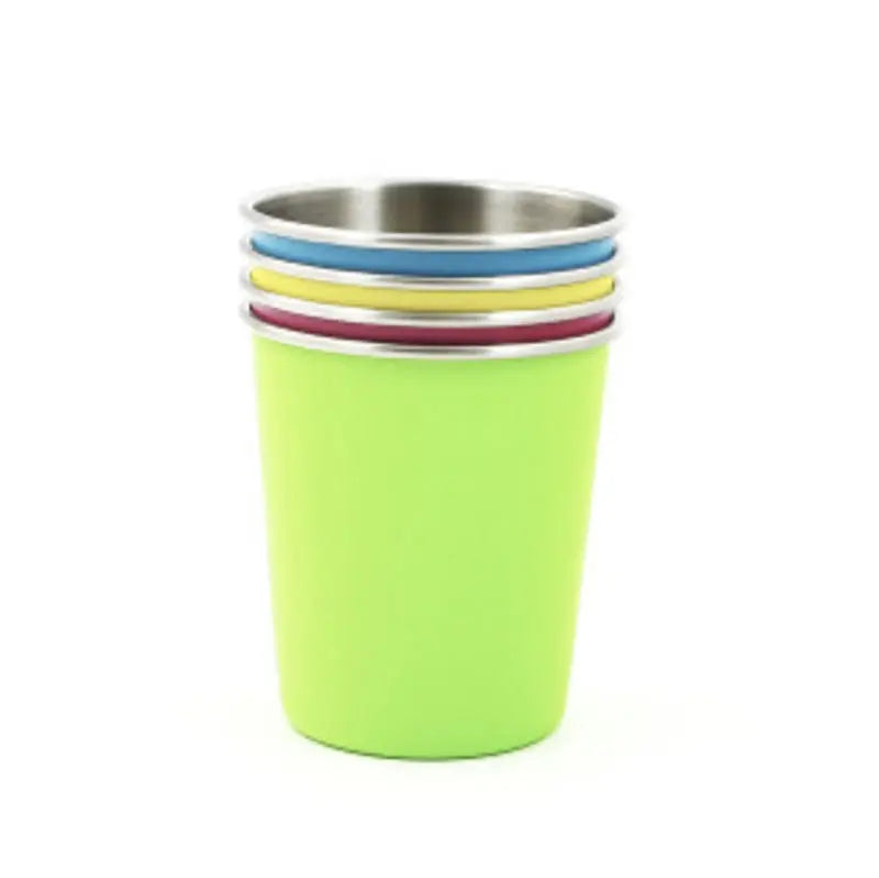 Lot de 4 timbales enfant inox 180 ml colorées Joli Monde