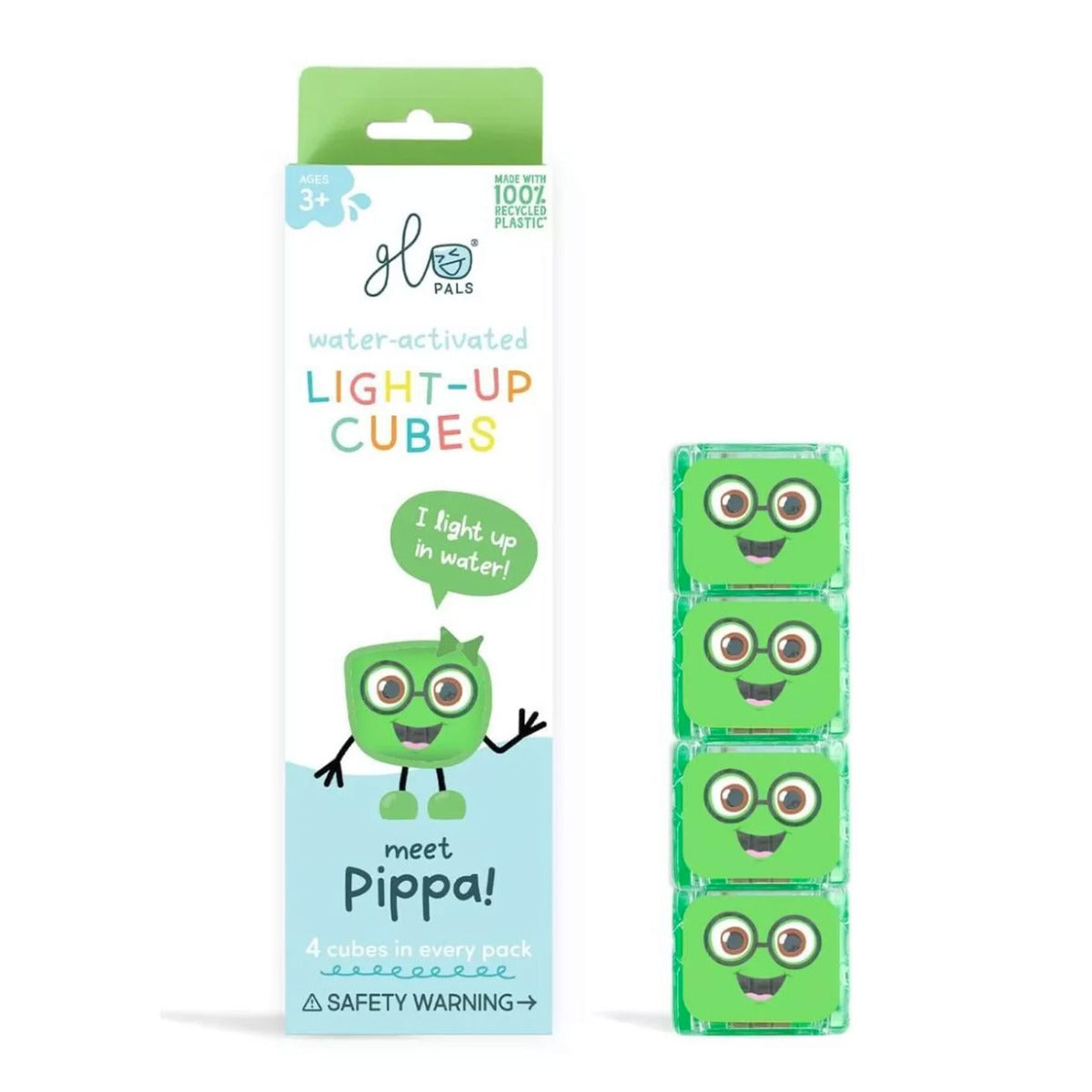 Lot de 4 cubes sensoriels lumineux pour le bain Glo Pals - Pippa