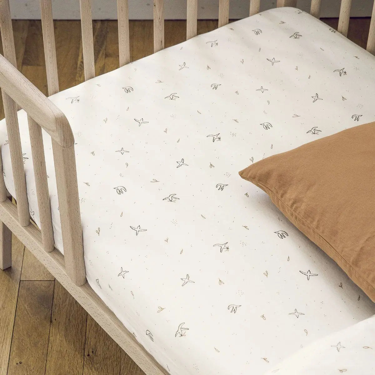 Drap-housse pour lit bébé en coton bio Kadolis - L’Envolée