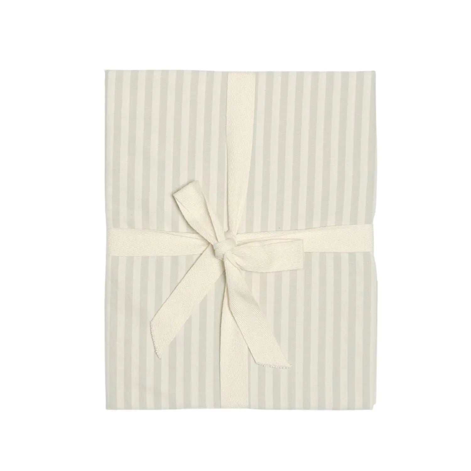 Drap-housse pour lit bébé en coton bio Kadolis - Rayé Tilleul