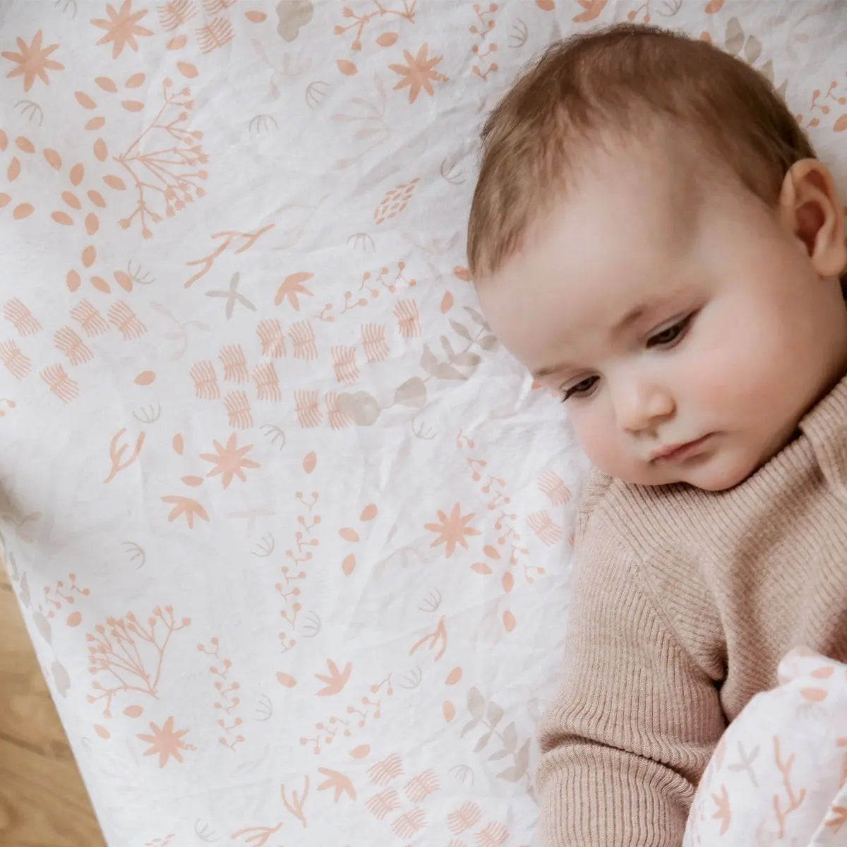 Drap-housse pour lit bébé en coton bio Kadolis - Yukari Douceur