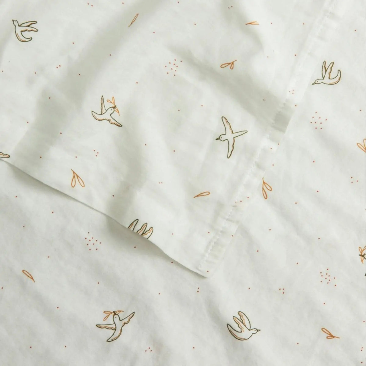Drap plat en coton bio L'Envolée Kadolis – 120x180 cm
