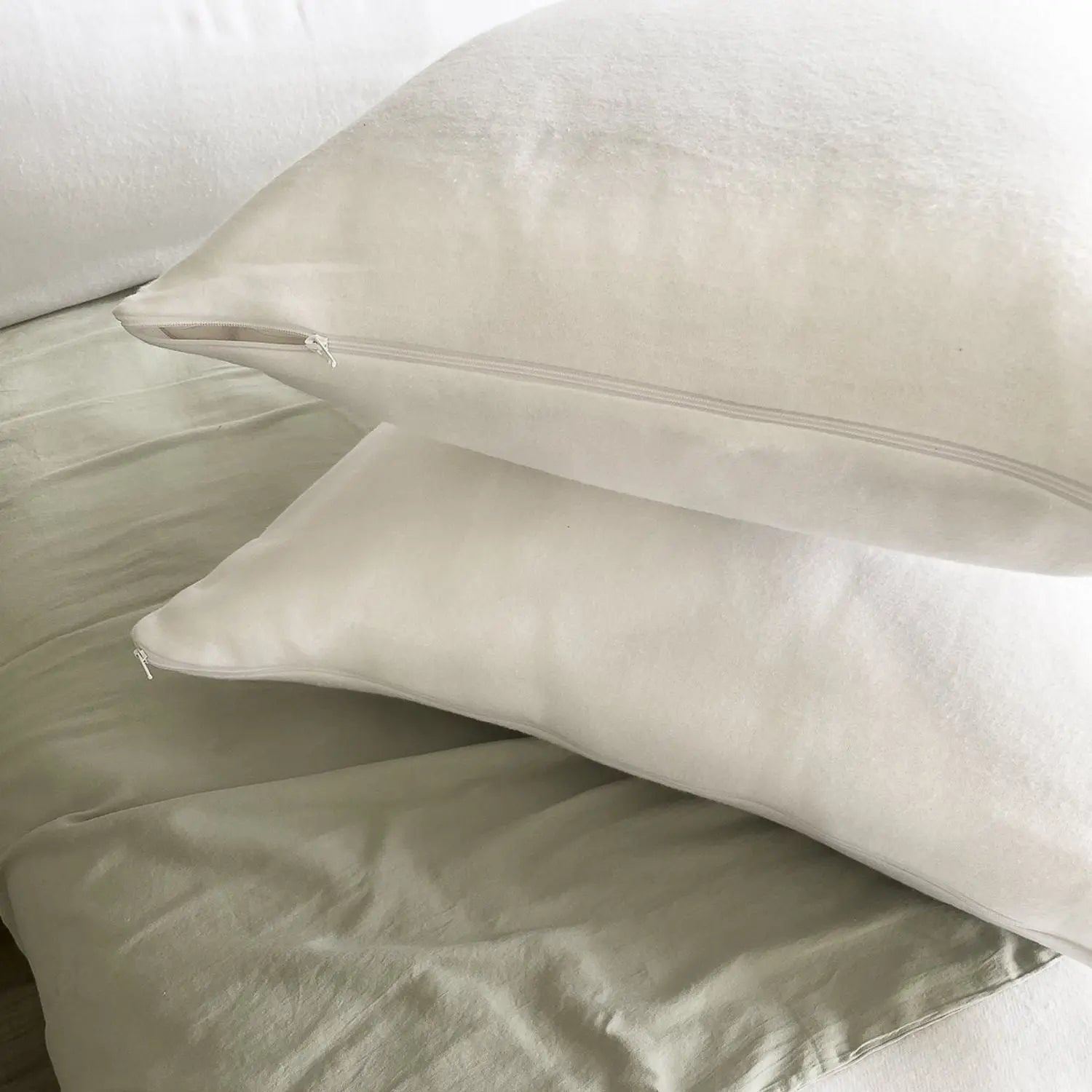 Protège-oreiller en flanelle de coton bio Kadolis 60x60cm