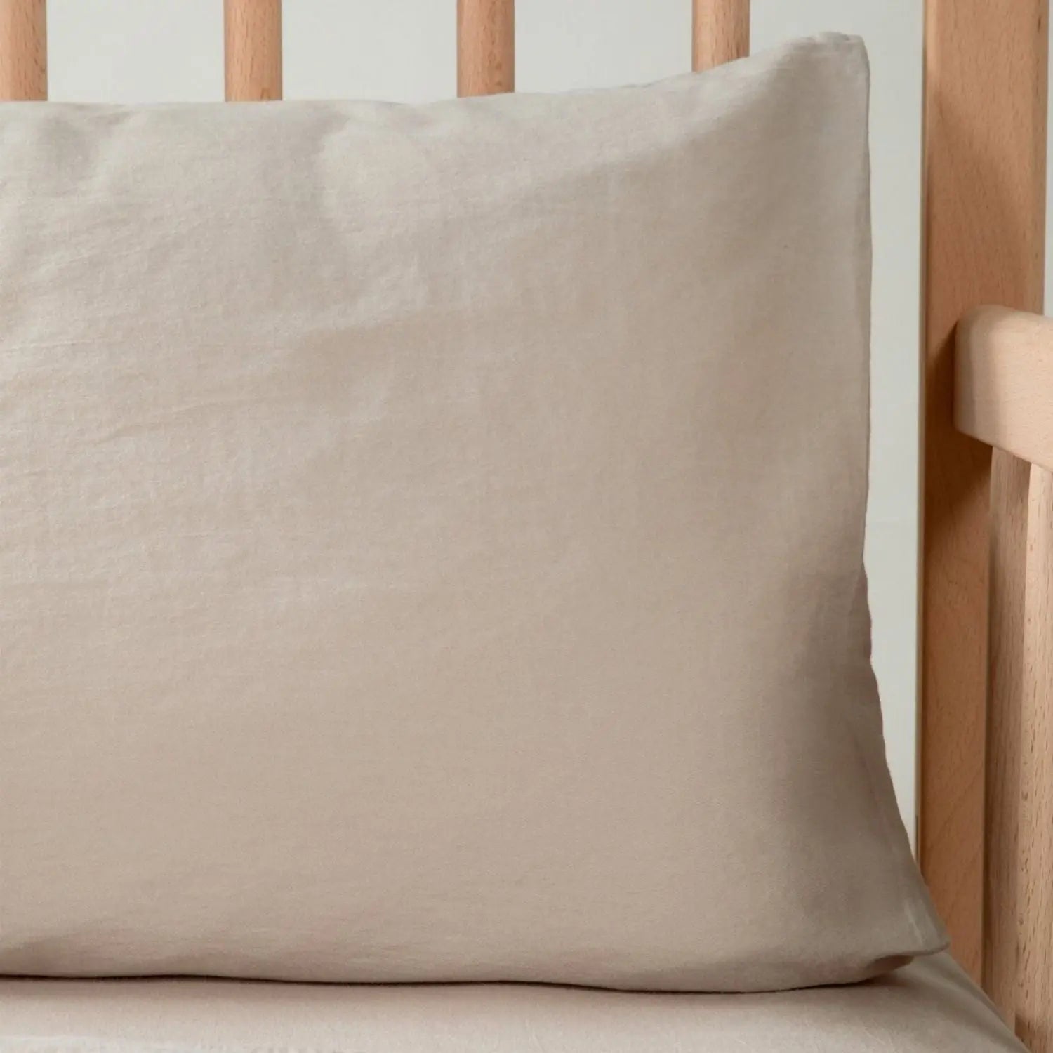 Taie d'oreiller Satin de Coton Bio lavé Kadolis - Lin