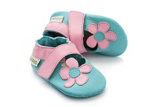 sandales kalahari turquoise cuir souple liliputi