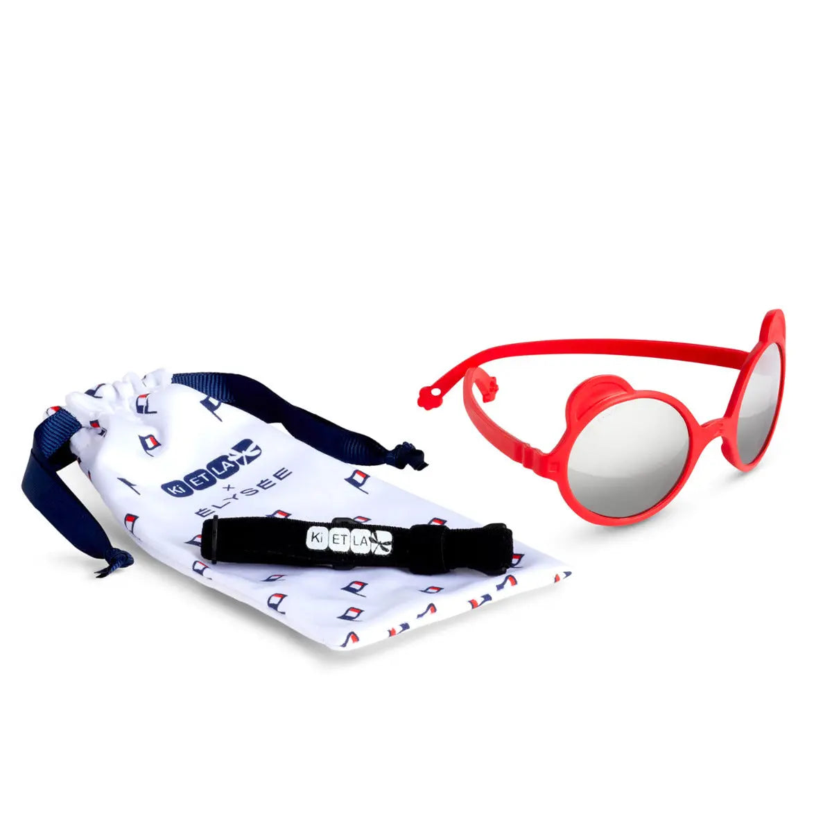 Lunettes de soleil Ourson KI ET LA - Rouge 0-12 mois - Lilinappy