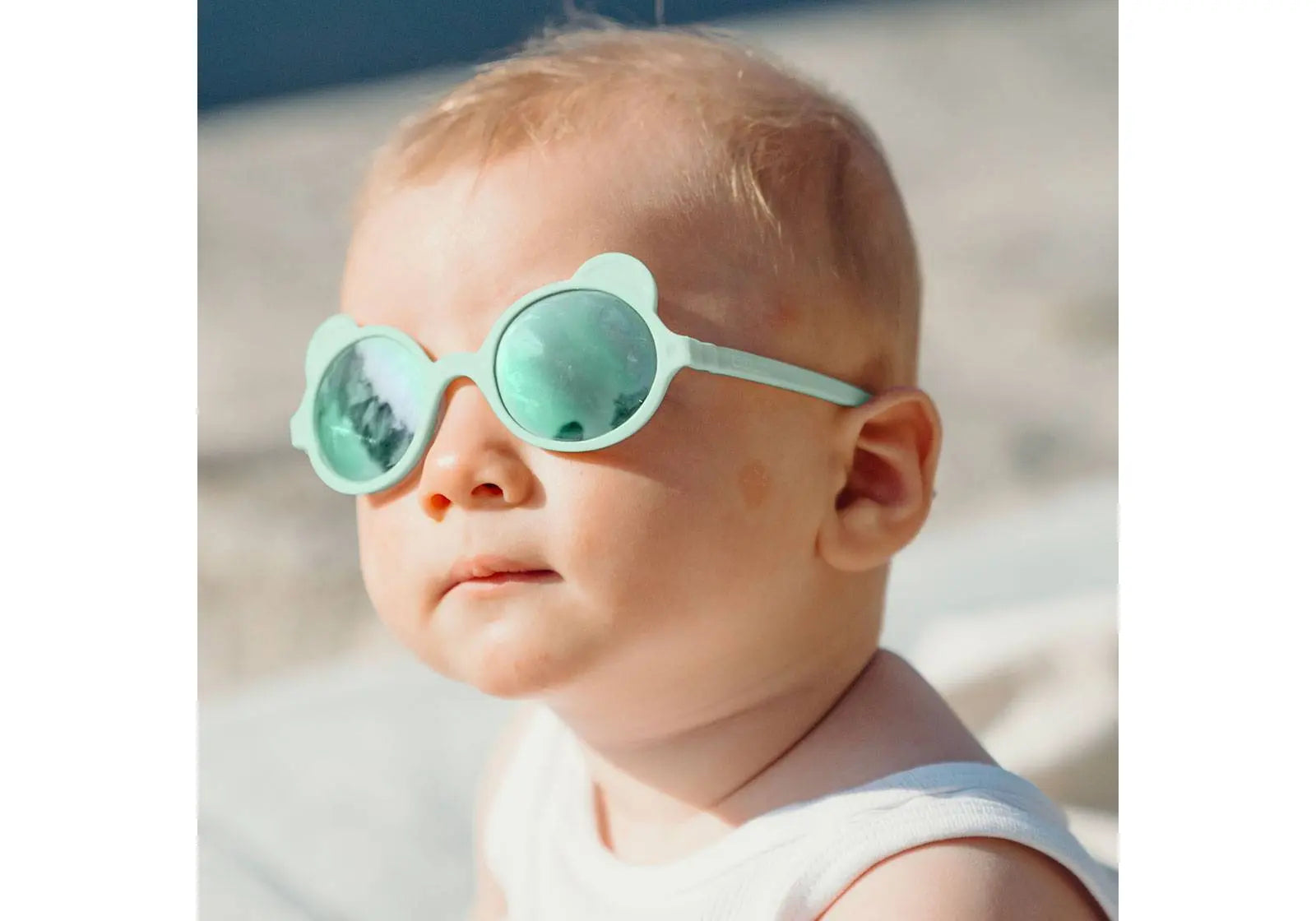 Lunettes de soleil Ourson KI ET LA - Vert amande - Lilinappy