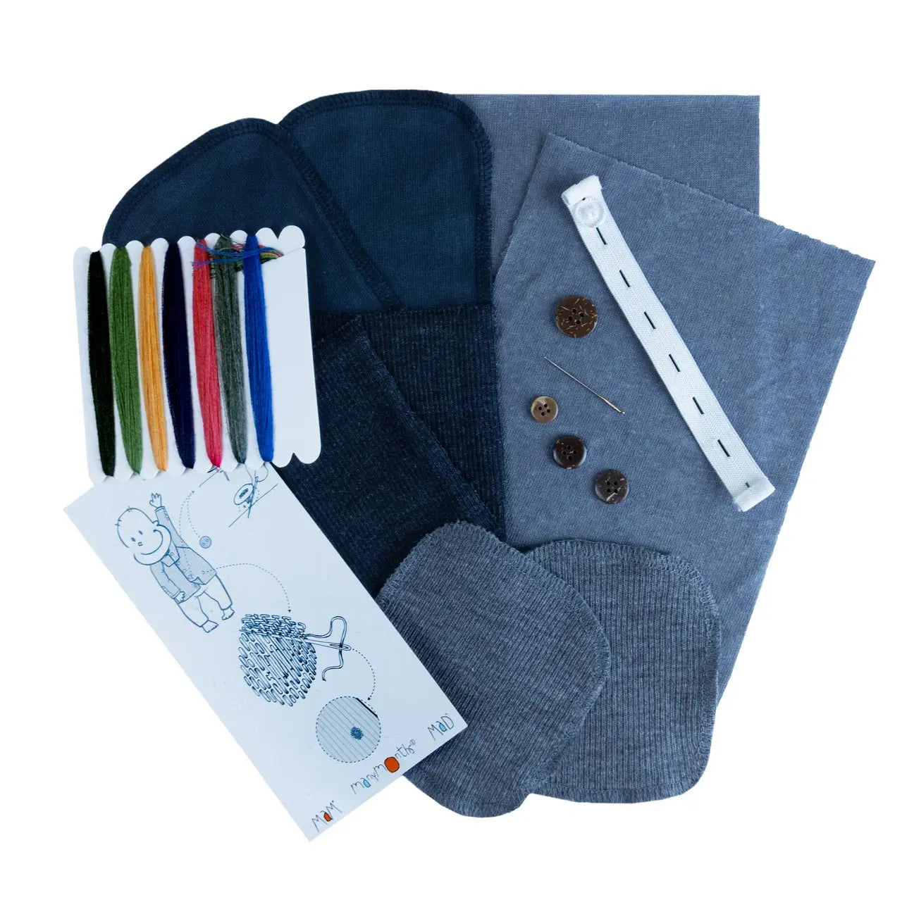 Kit de réparation pour vêtements en laine mérinos Manymonths