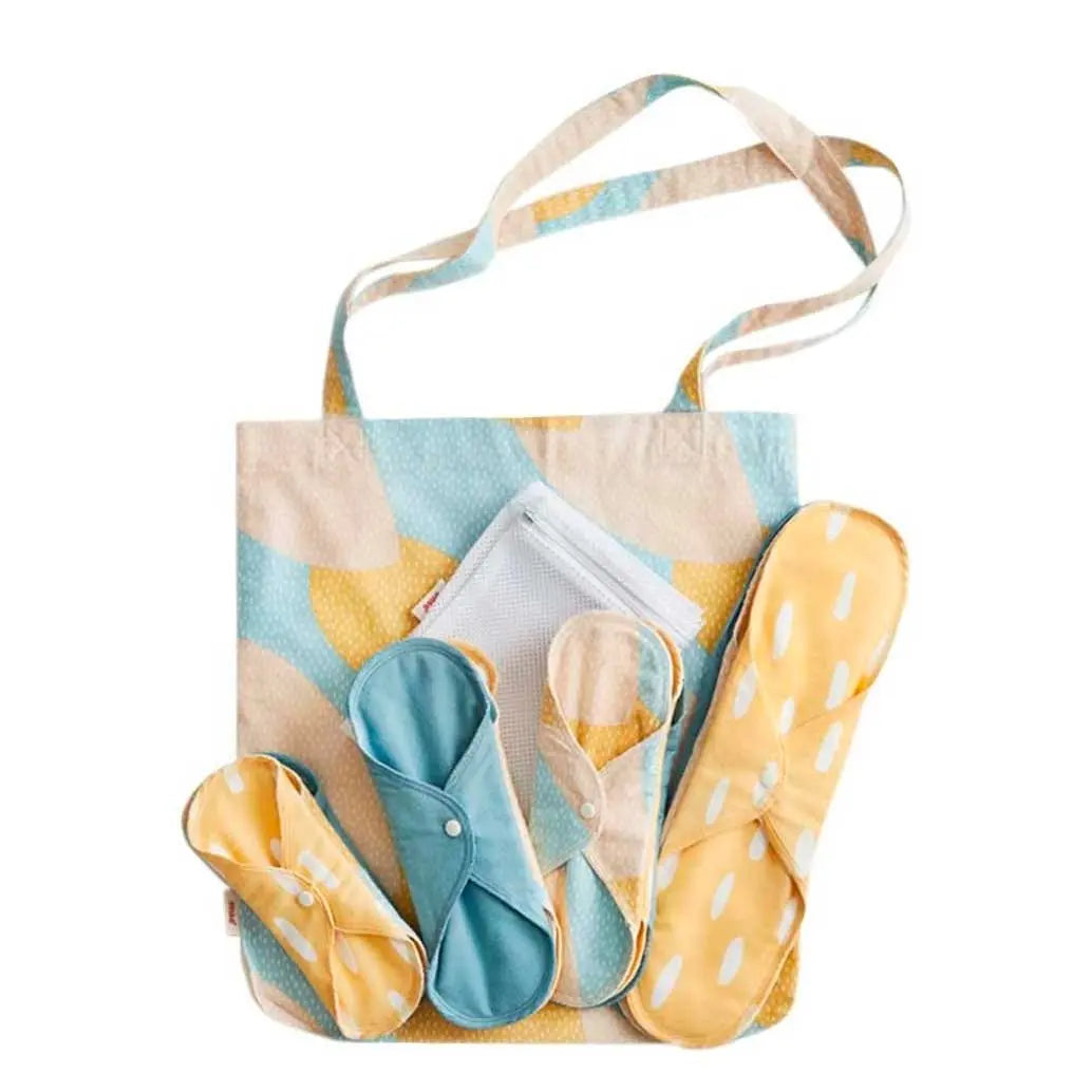 kit serviettes hygiéniques lavables Imse Vimse Blue Sprinkle