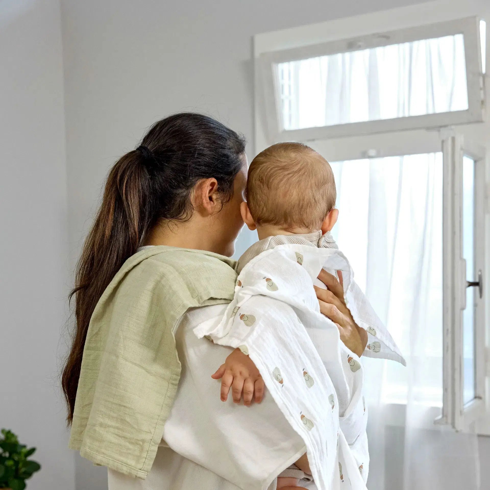 Lot de 2 langes d'emmaillotage Lässig - Fruits