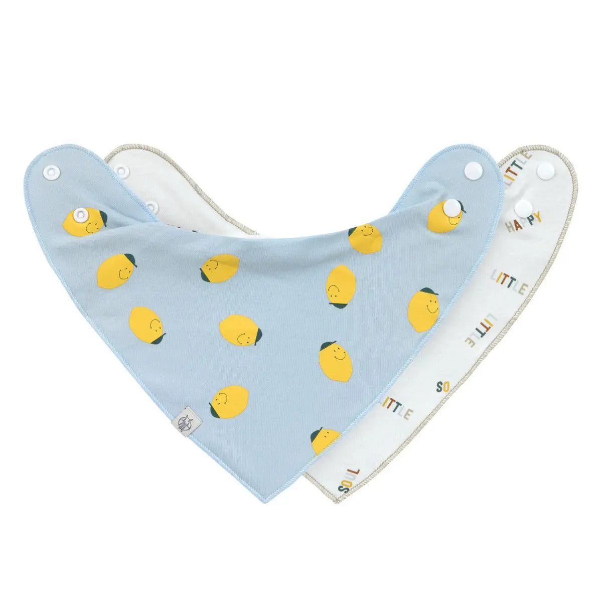 Bavoirs bandana en coton bio Lässig - Happy Fruits Citron - Lilinappy