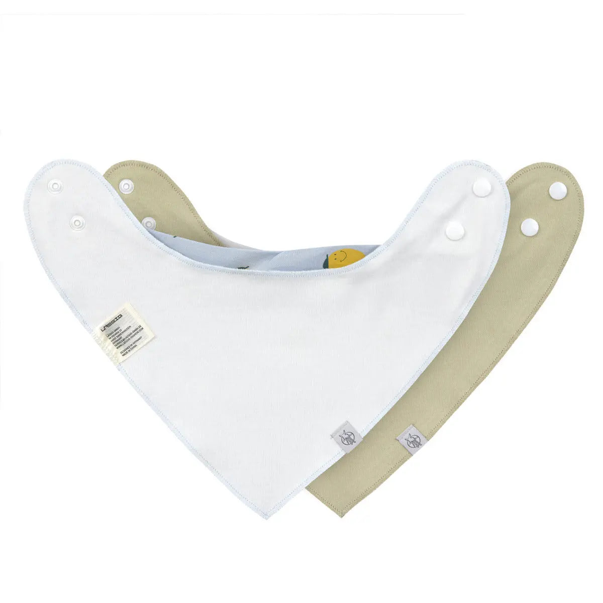 Bavoirs bandana en coton bio Lässig - Happy Fruits Citron - Lilinappy