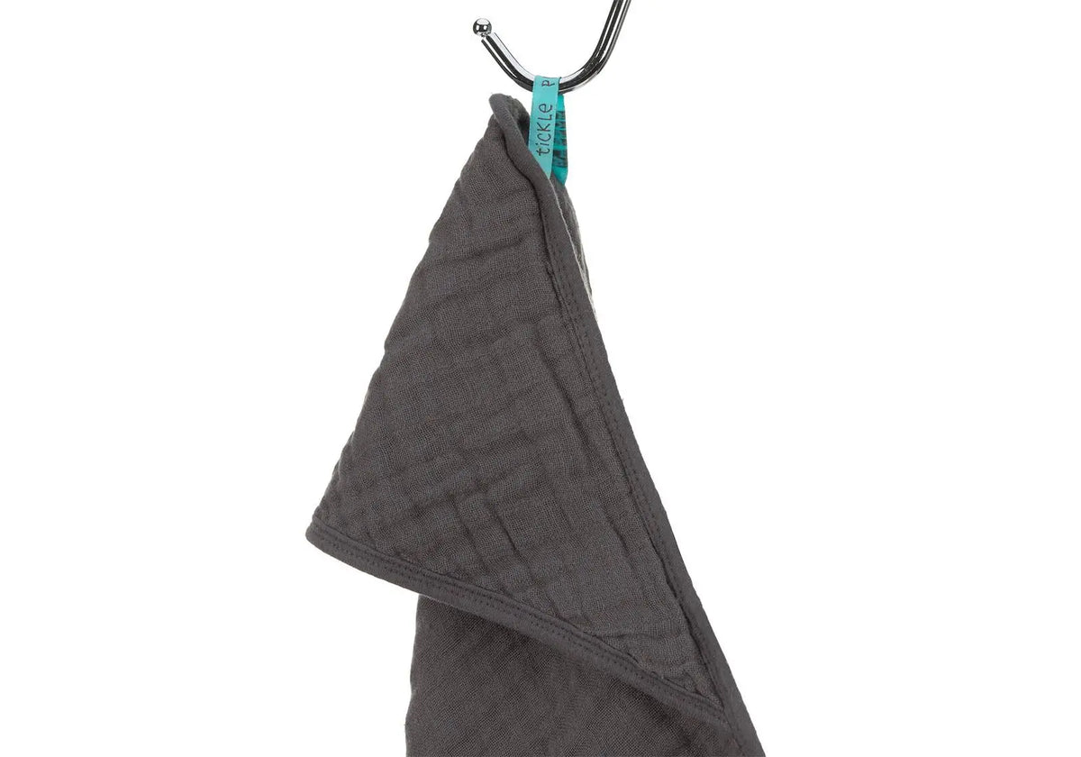 Cape de bain en mousseline de coton Lässig - Anthracite