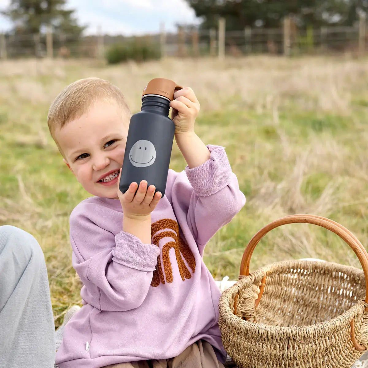 Gourde en inox 500ml Lässig - Little Gang smiley