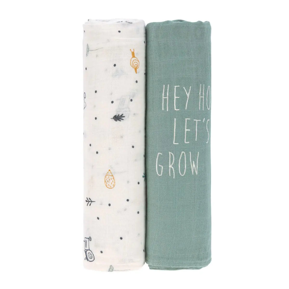 Lot de 2 langes d'emmaillotage Lässig - Garden Explorer Tracteur