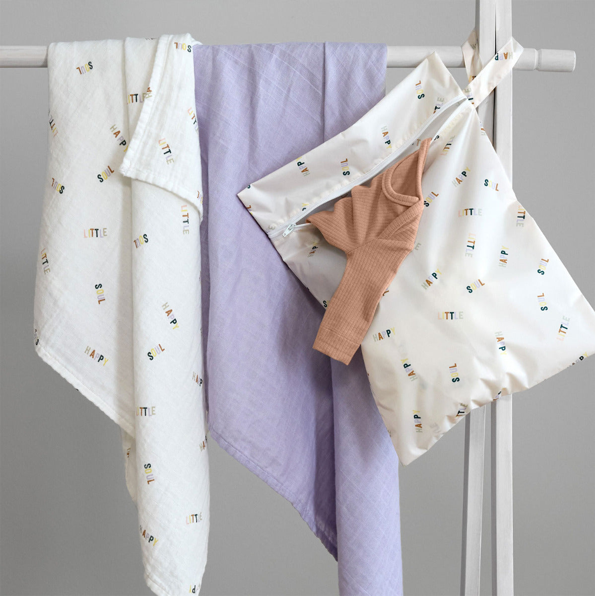 Langes mousseline bio GOTS x3 Happy Fruits Cerise