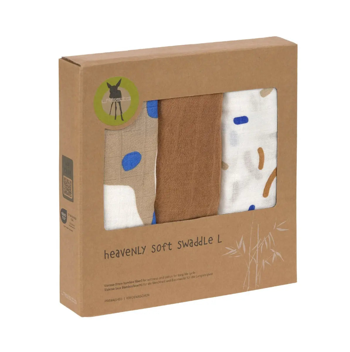 Lot de 3 langes très doux Lässig - Little Mateys royal bleu - Lilinappy