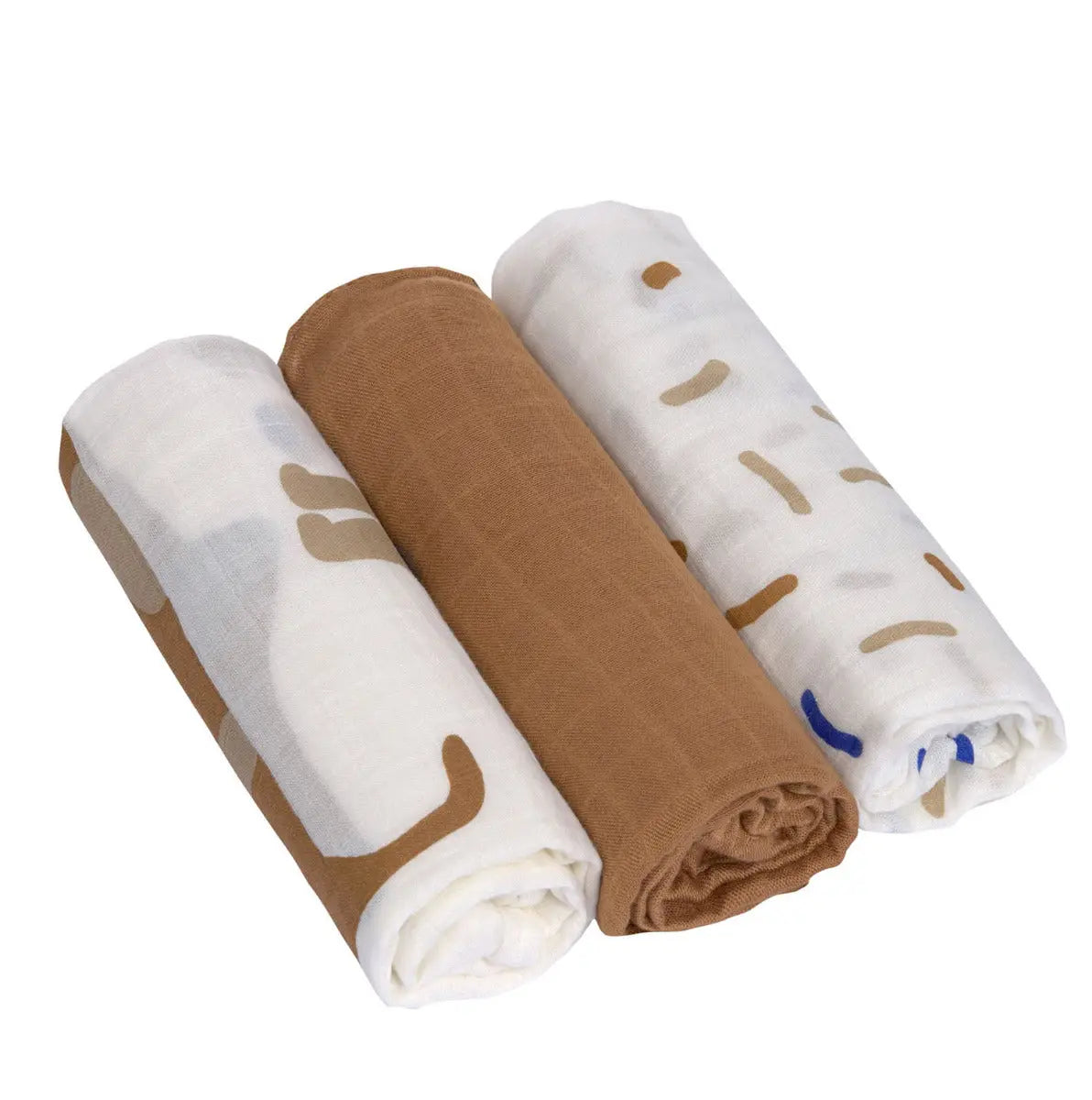 Lot de 3 langes très doux Lässig - Little Mateys royal bleu - Lilinappy