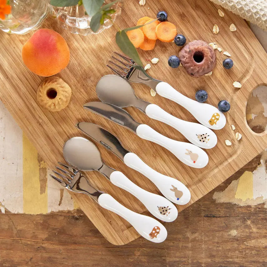 Couverts enfants en inox Lassig Little Mateys royal bleu