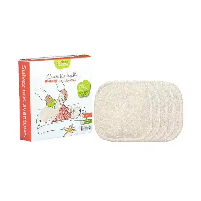 Lot de 5 carrés bébés lavables - Les tendances d'Emma - Lilinappy