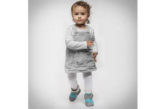 Bottines en cuir souple fourrées Artic Turquoise Liliputi