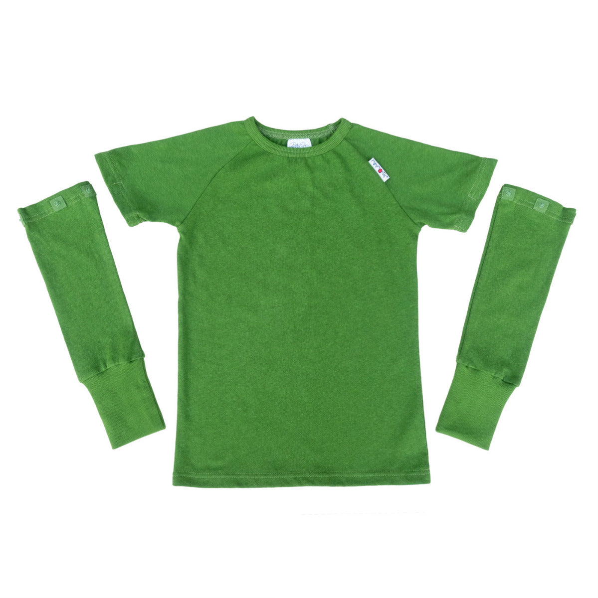 T-shirt évolutif à manches longues/courtes ManyMonths en chanvre bio – Banana Palm