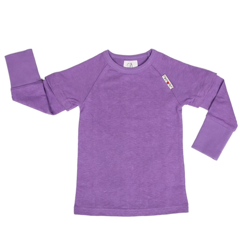 T-shirt bébé évolutif ManyMonths Sheer Violet – manches amovibles