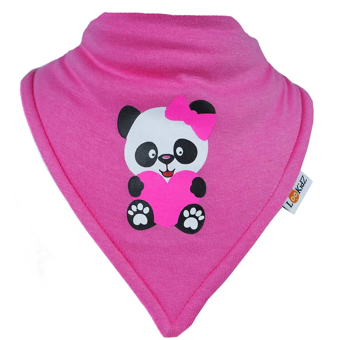Bavoir bandana Lookidz Panda rose