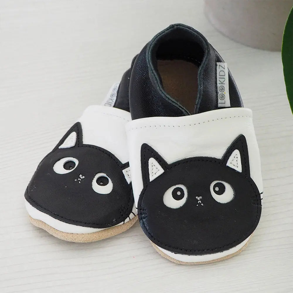 Chaussons en cuir souple Lookidz - 0-6 mois - Lilinappy