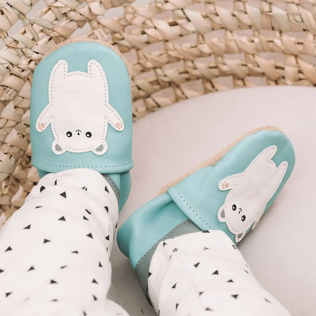 Chaussons en cuir souple Lookidz - 0-6 mois - Lilinappy